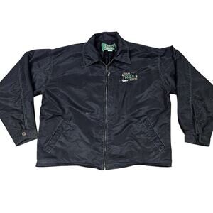 VTG Kool Tobacco Team Green Racing Jacket Large Black 90s Cigerettes READ DESC